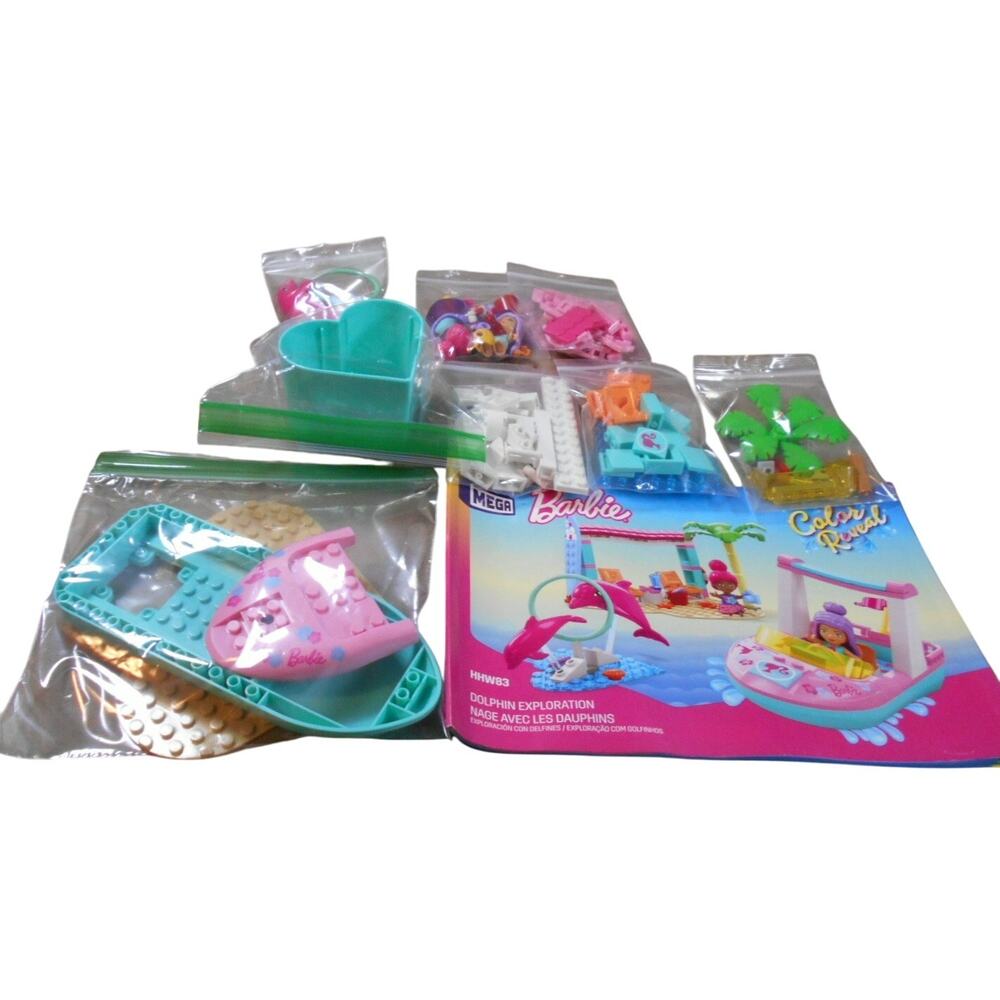 2022 MEGA Construx Barbie Dolphin Exploration HHW83 99.999% Complete READ